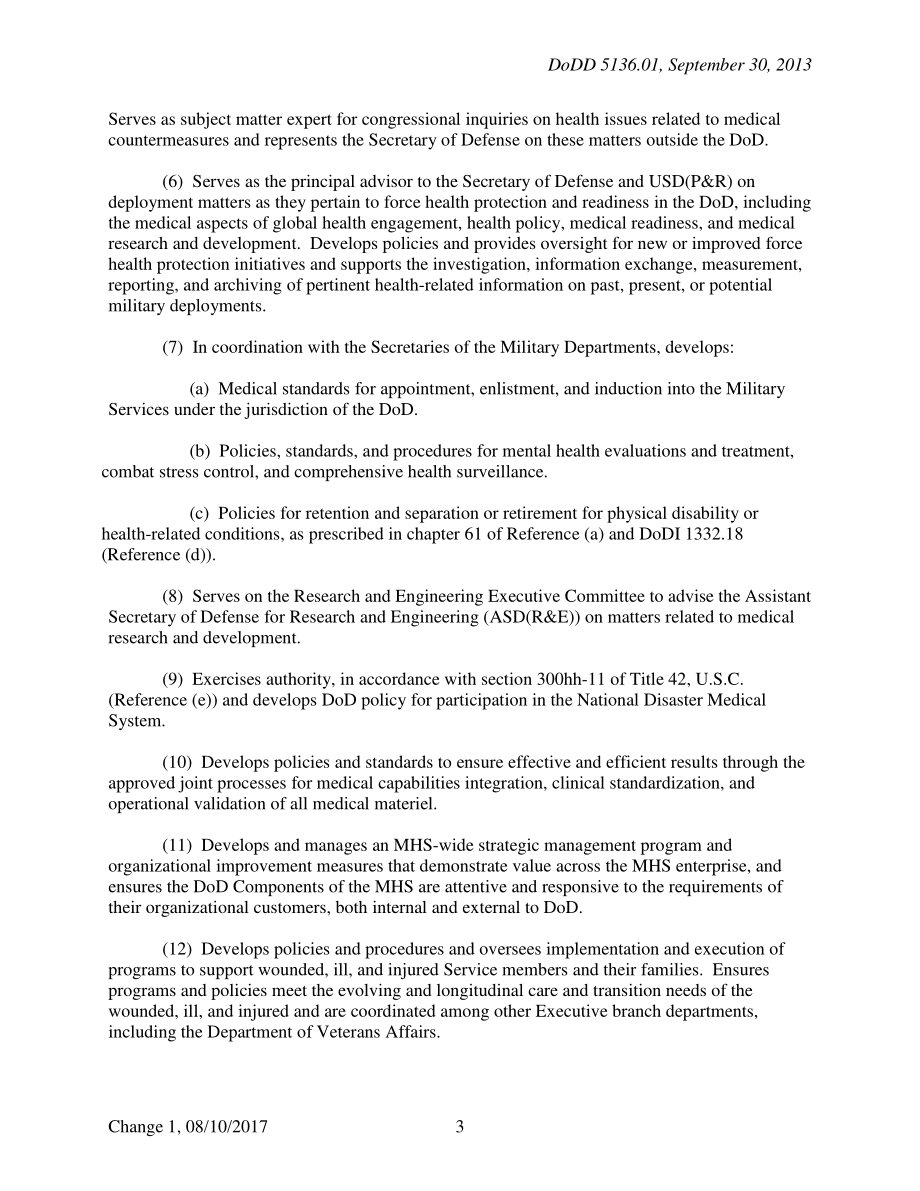 DoDD 5136.01 国防部卫生事务助理部长（ASD（HA））.pdf_第3页