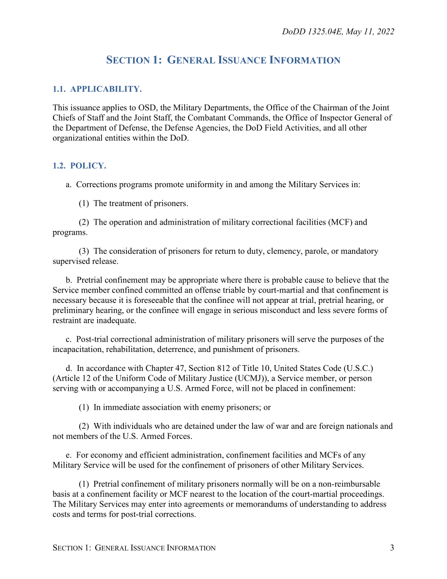 DoDD 1325.04E 军事矫正计划和设施的管理.pdf_第3页