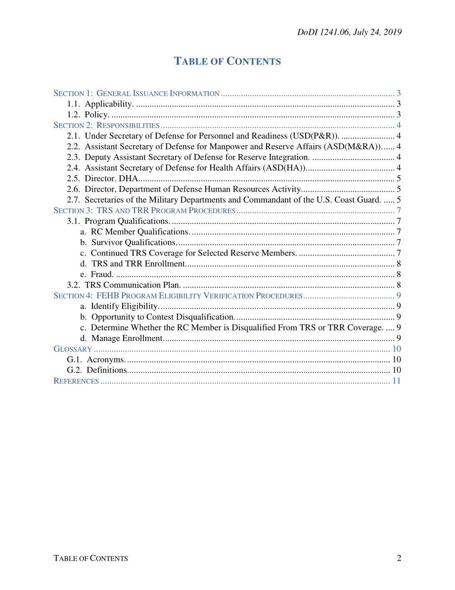 DoDI 1241.06 TRICARE Reserve Select和TRICARE退休储备计划.pdf_第2页