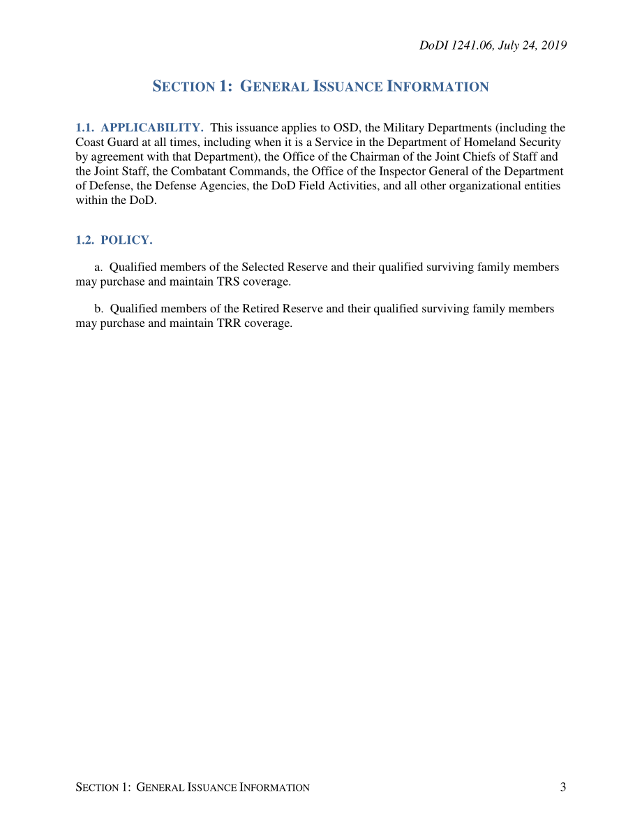 DoDI 1241.06 TRICARE Reserve Select和TRICARE退休储备计划.pdf_第3页