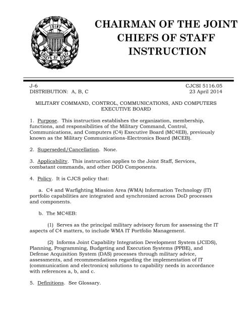 CJCSI 5116.05  军事指挥、控制、通信和计算机执行委员会.pdf