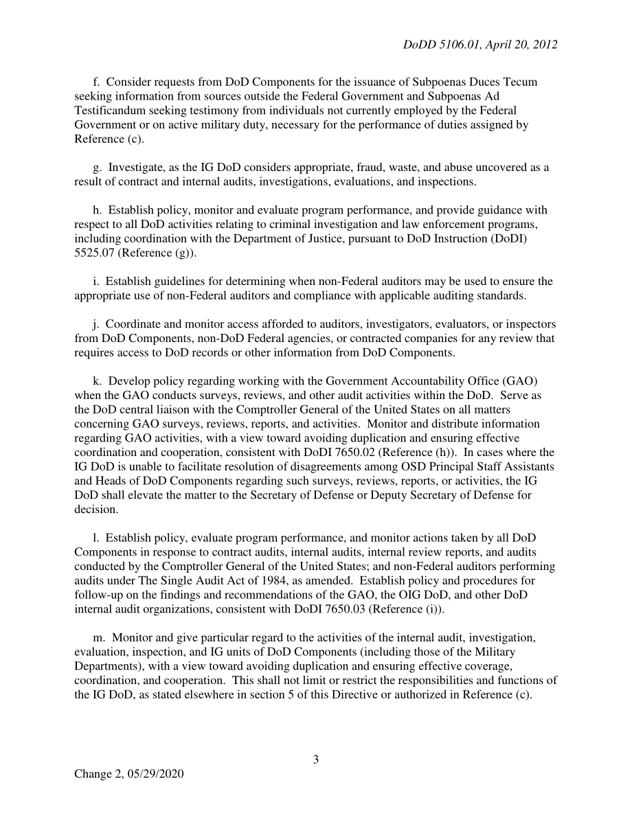 DoDD 5106.01 国防部监察长（IGDoD）.pdf_第3页