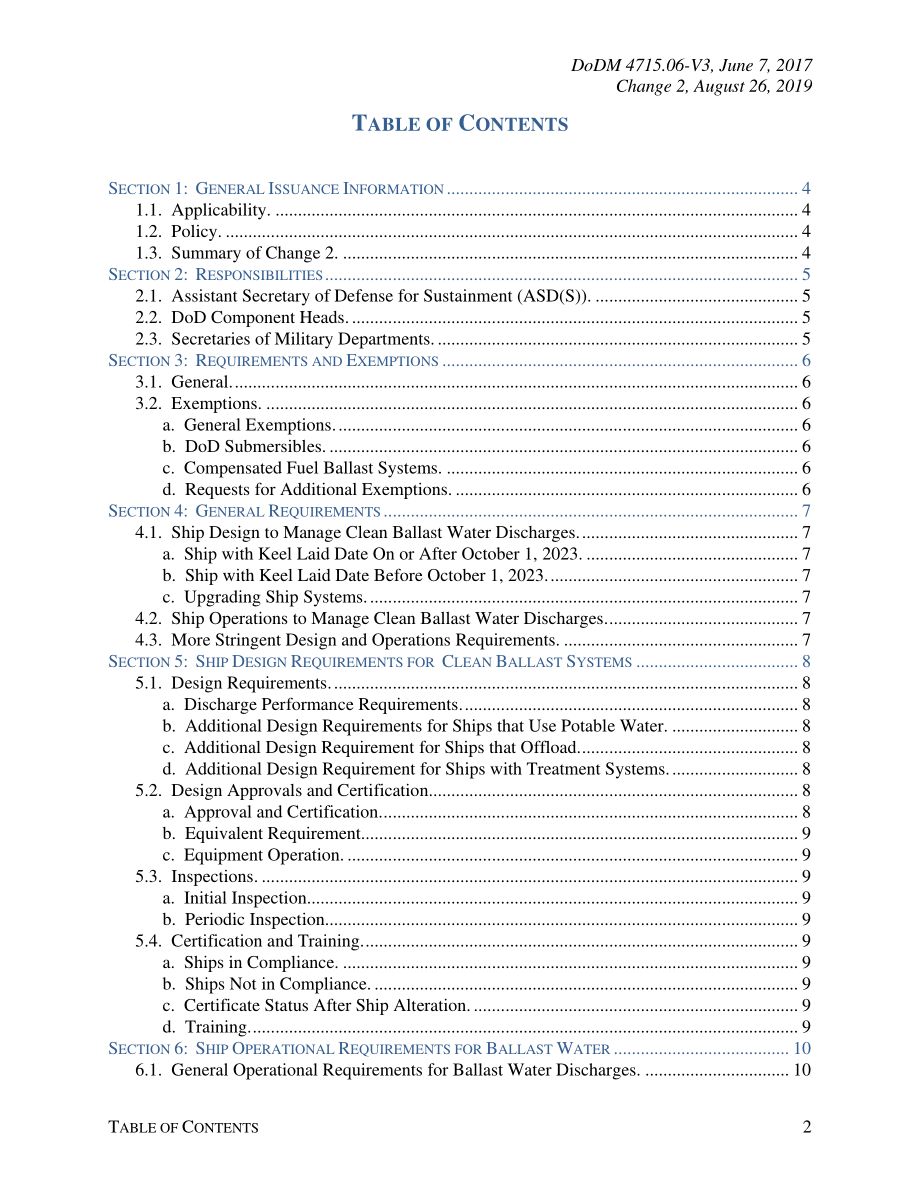 DoDM 4715.06 Volume 3 国防部拥有或运营的船舶法规：压载水.pdf_第2页