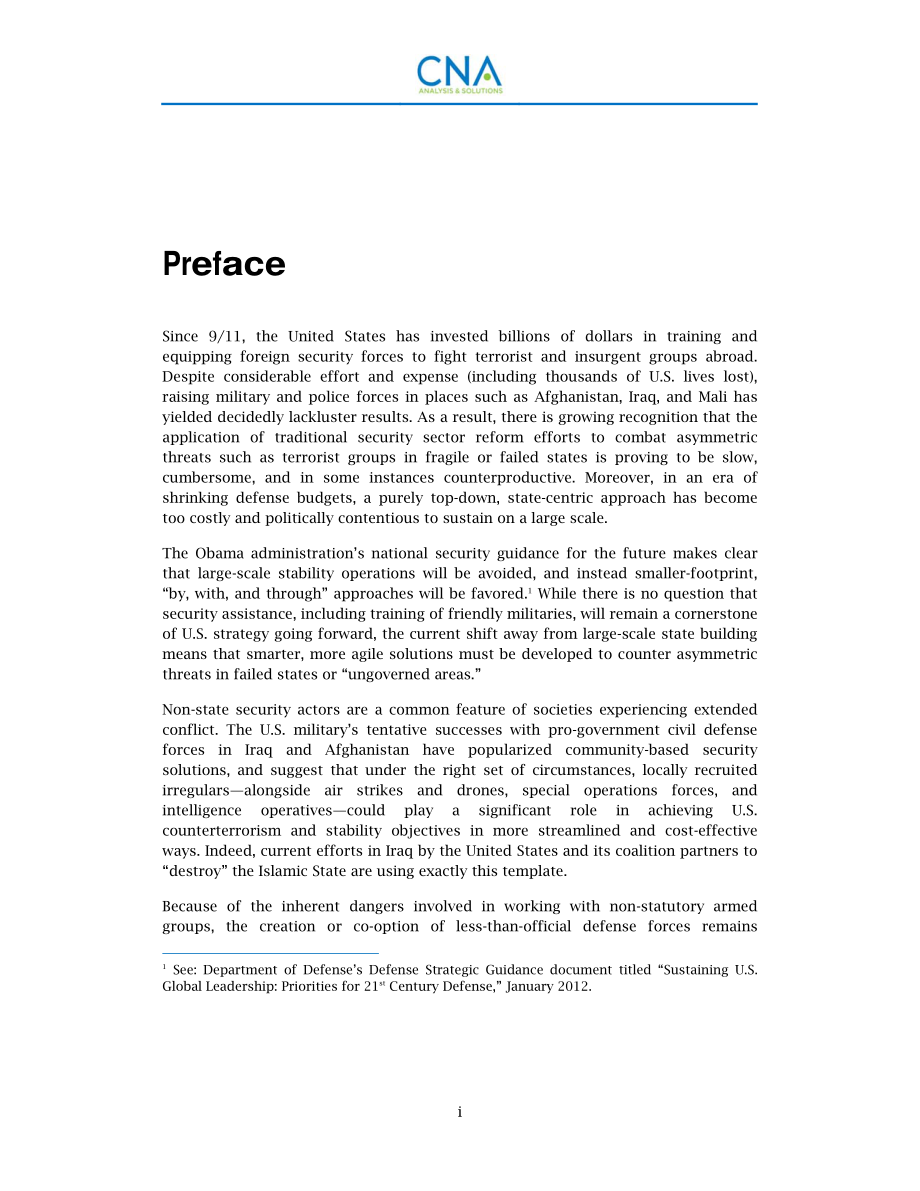 CNA_风险企业：持续冲突时代民防部队和反恐的未来.pdf_第3页