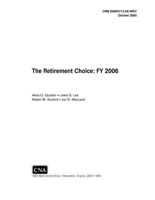 CNA_退休选择：2006财年.pdf