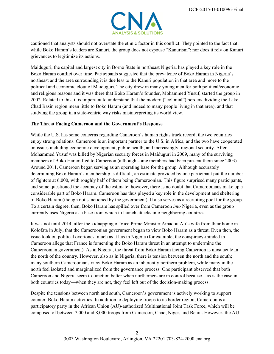 CNA_CNA小组讨论：协助喀麦隆打击博科圣地.pdf_第2页
