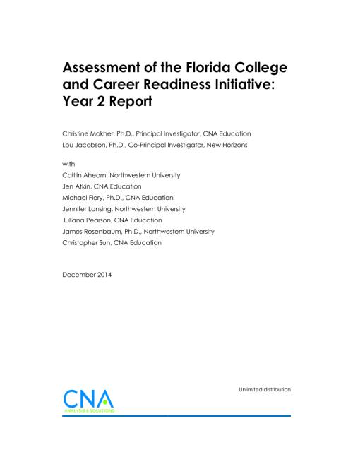 CNA_佛罗里达学院和职业准备计划评估：第二年报告.pdf