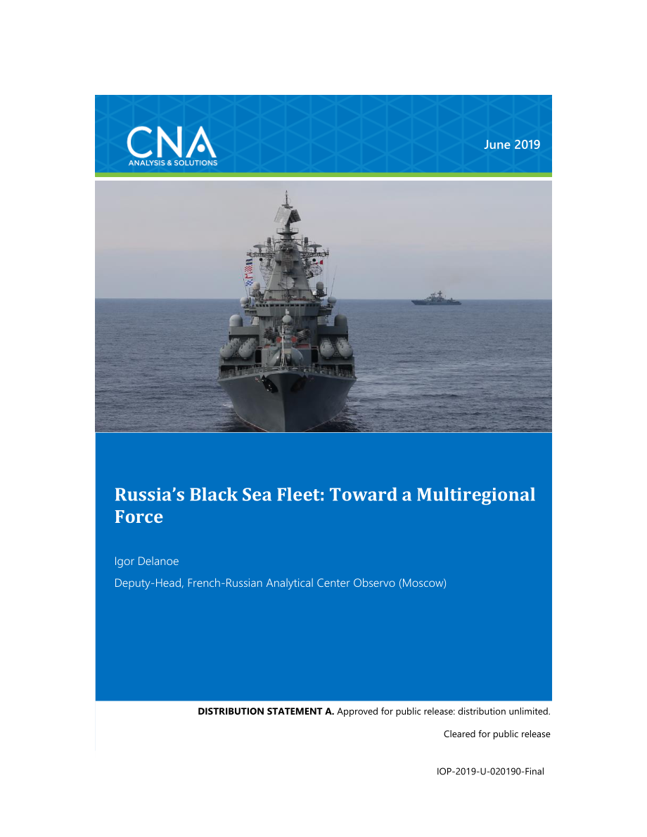 CNA_俄罗斯黑海舰队：迈向多区域力量.pdf_第1页