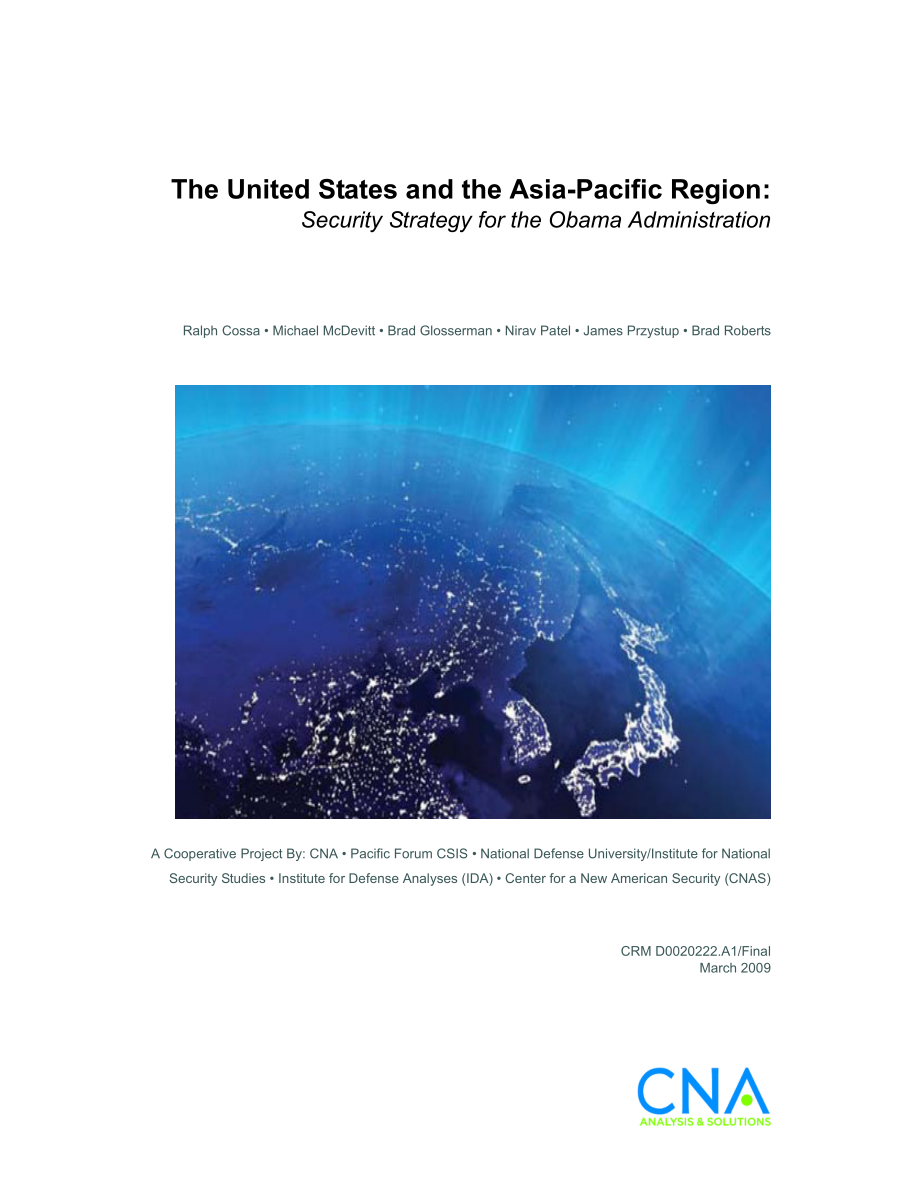 CNA_美国和亚太地区：奥巴马政府的安全战略.pdf_第1页