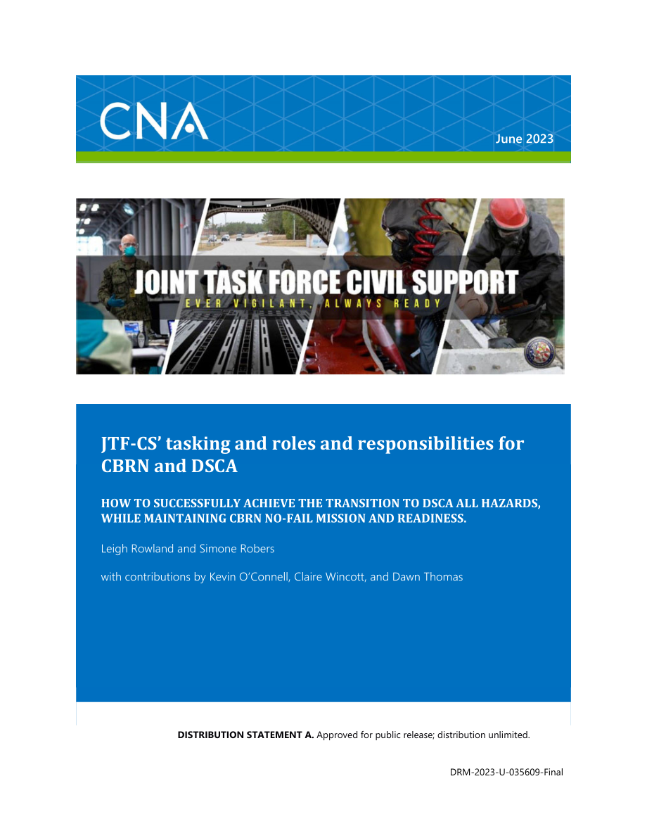 CNA_JTF CS的任务以及CBRN和DSCA的作用和责任.pdf_第1页