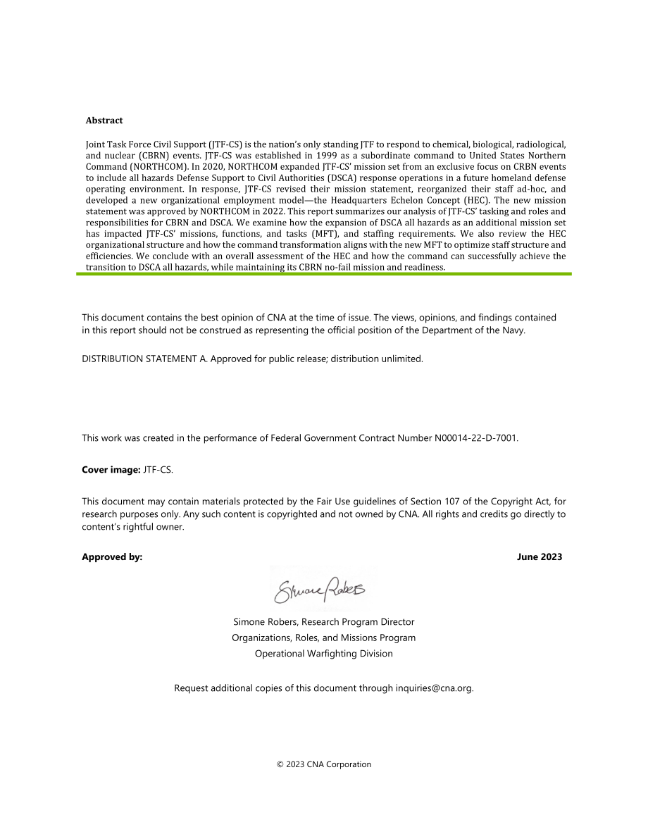 CNA_JTF CS的任务以及CBRN和DSCA的作用和责任.pdf_第2页
