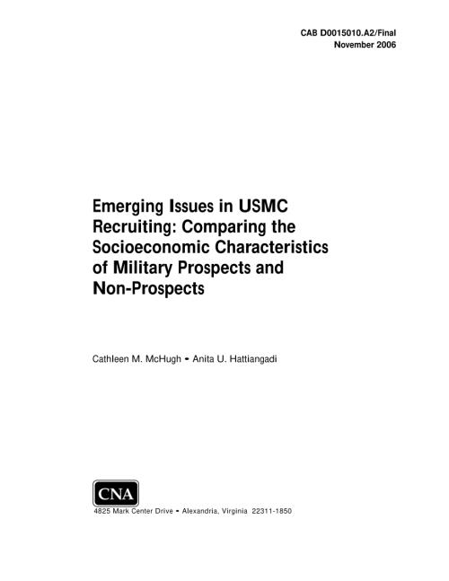 CNA_USMC征兵中的新问题：军事前景与非前景的社会经济特征比较.pdf