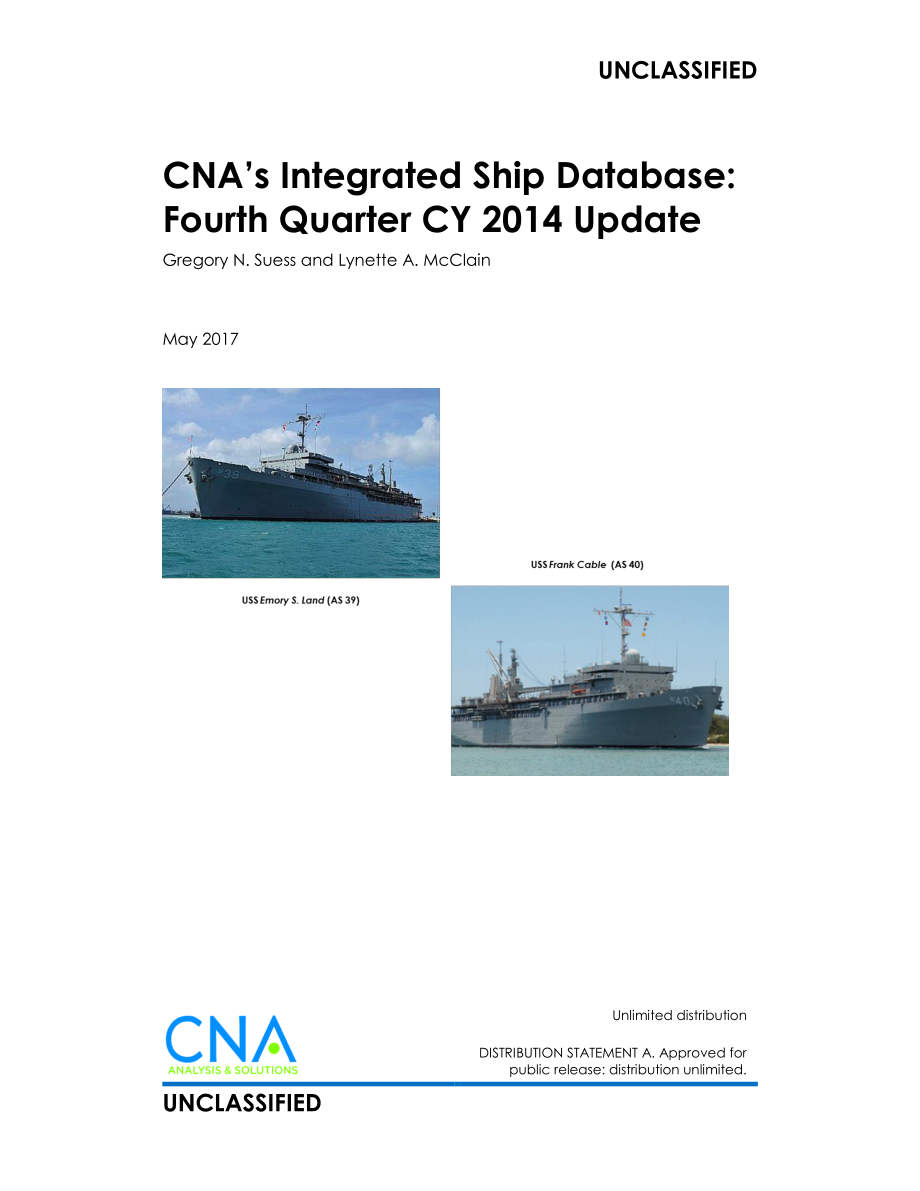 CNA_CNA综合船舶数据库：2014年第四季度更新.pdf_第1页