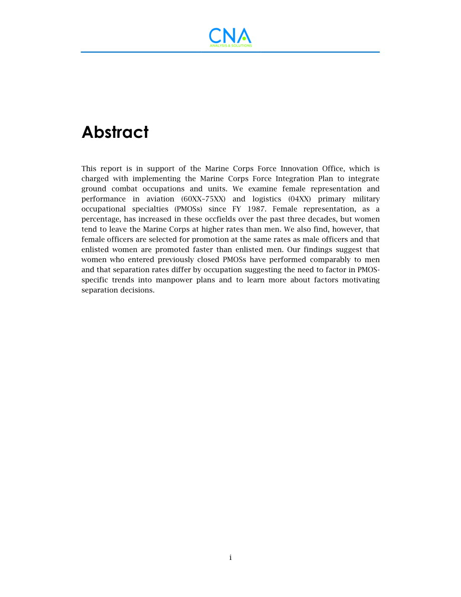 CNA_女性代表与海军陆战队在航空和后勤职业中的表现分析.pdf_第3页