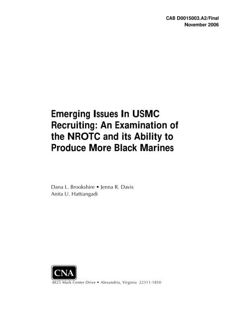 CNA_USMC招募中的新问题：对美国海军陆战队的审查及其培养更多黑人海军陆战队的能力.pdf