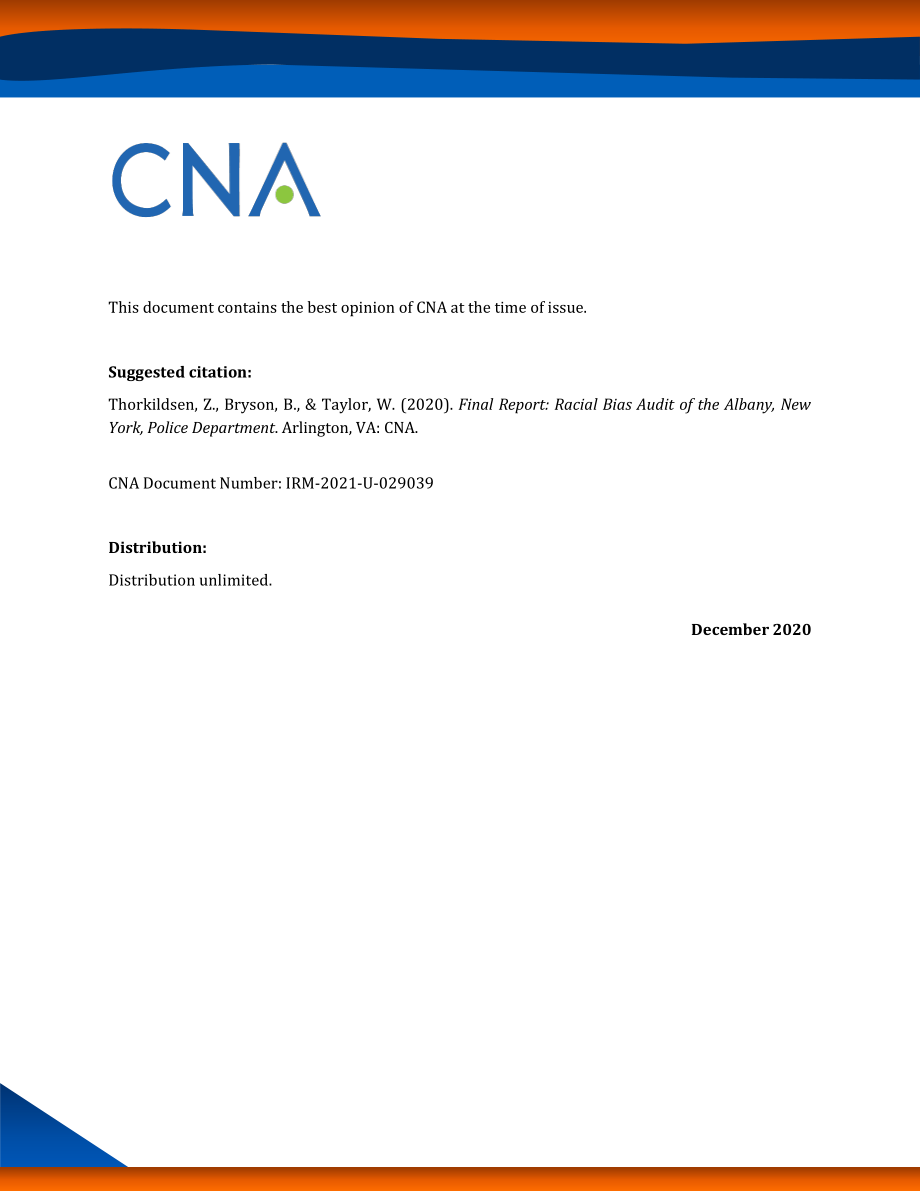 CNA_纽约警察局奥尔巴尼的种族偏见审计.pdf_第2页
