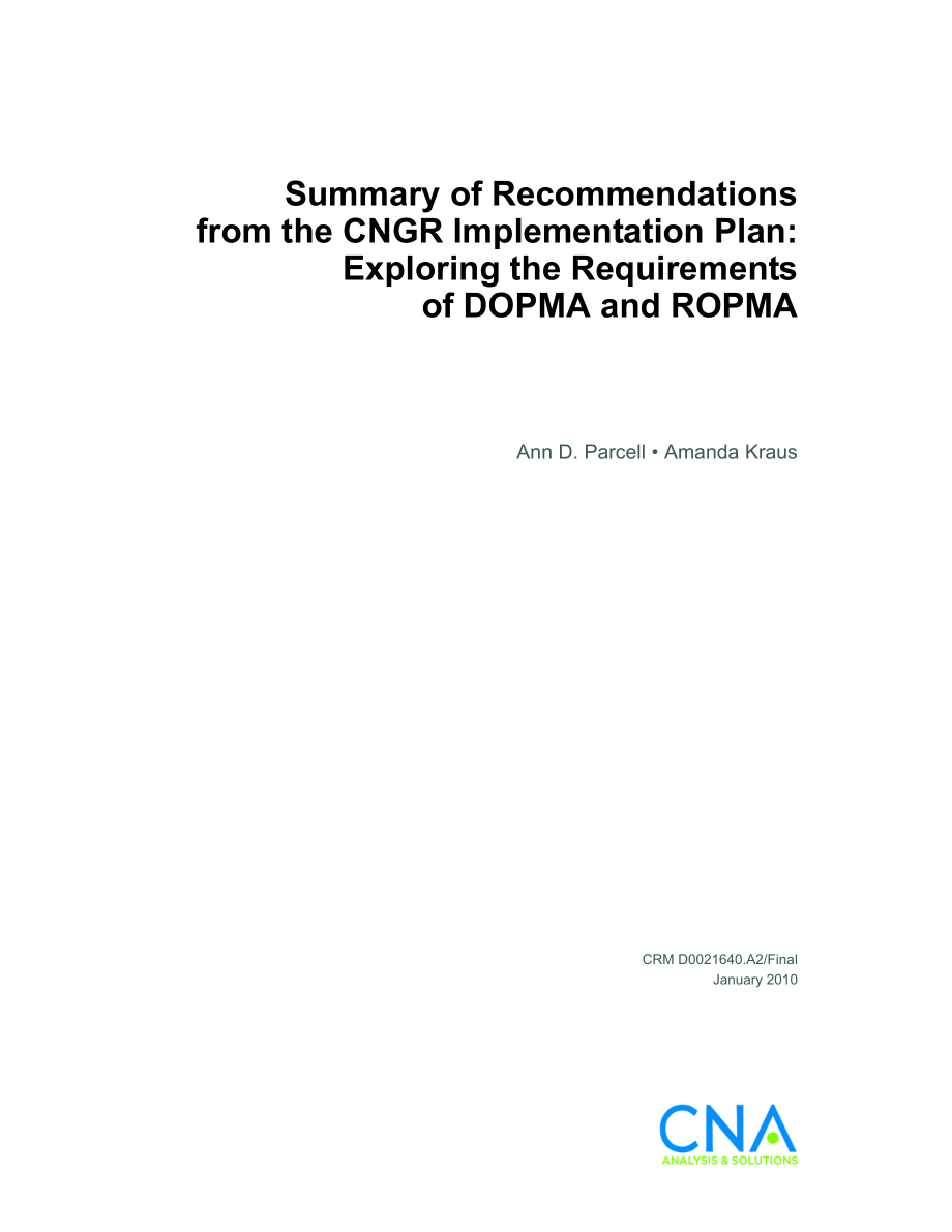 CNA_《国防军官人事管理法》（DOPMA）和《后备军官人事管理法》（ROPMA）要求摘要.pdf_第1页