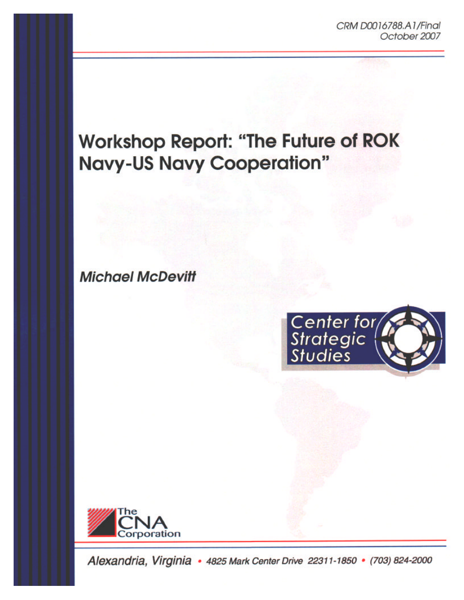 CNA_研讨会报告：“韩国海军-美国海军合作的未来”.pdf_第1页