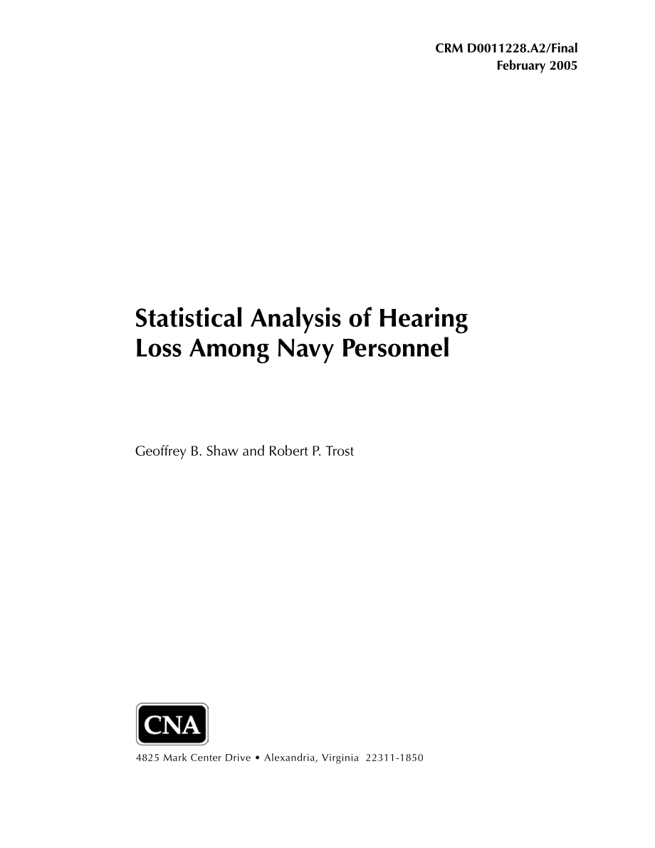 CNA_海军人员听力损失的统计分析.pdf_第1页