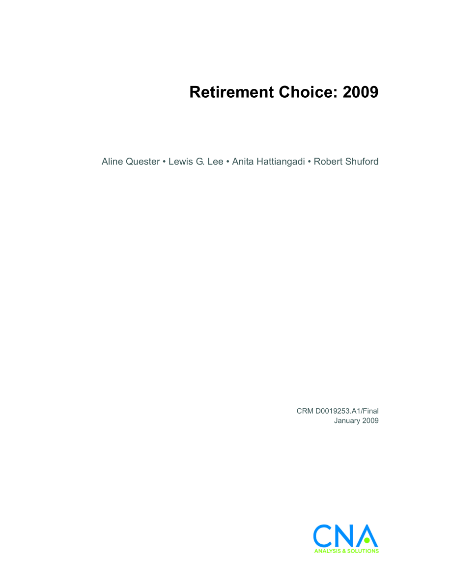 CNA_退休选择：2009年.pdf_第1页