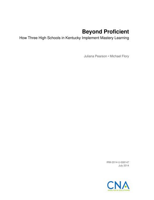 CNA_超越精通：肯塔基州的三所高中如何实施掌握学习.pdf