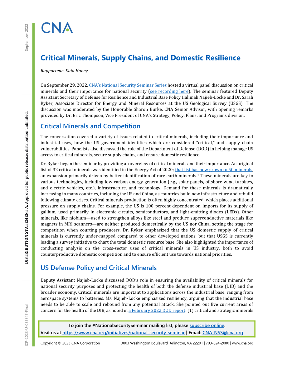 CNA_关键矿物、供应链和国内弹性.pdf_第1页
