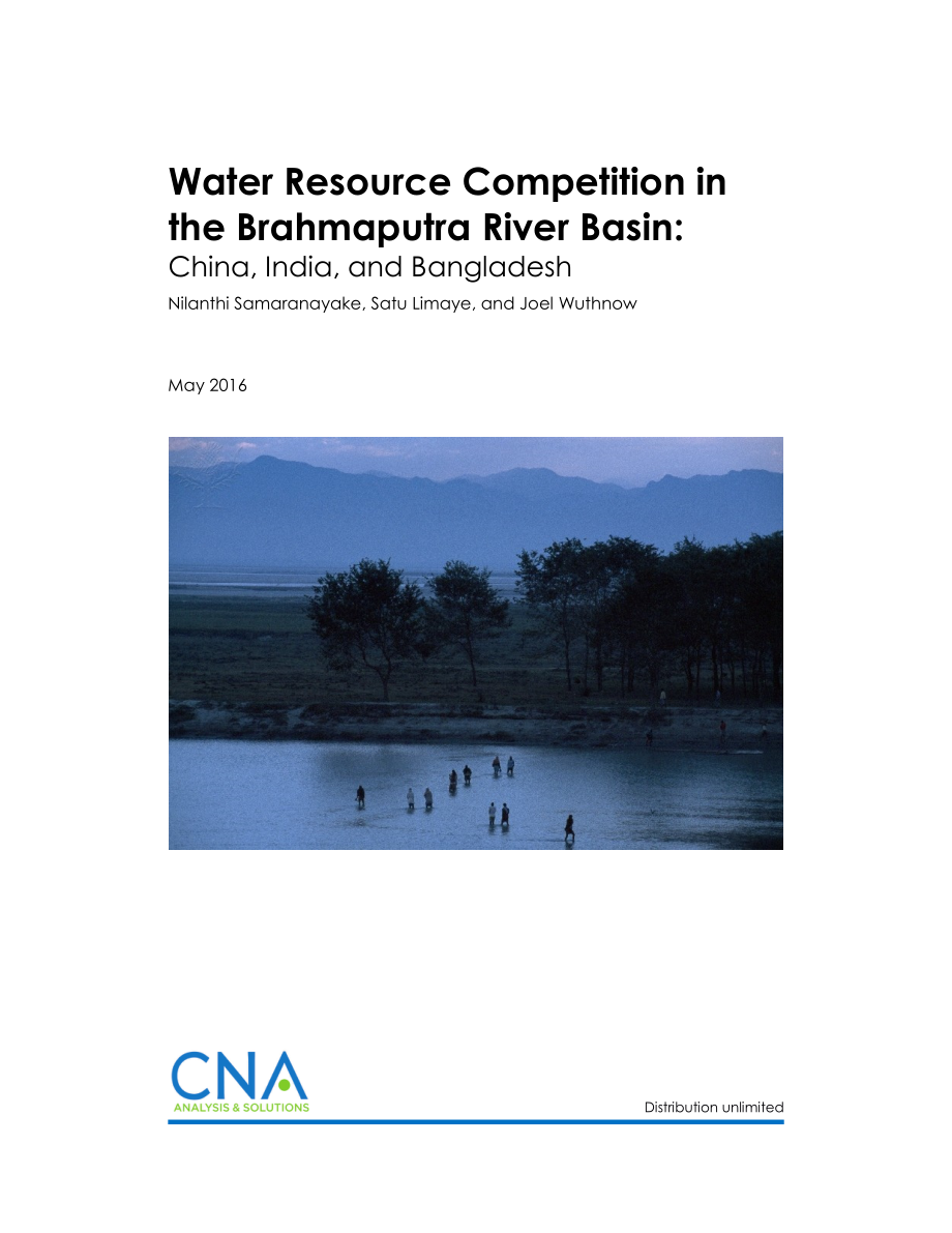 CNA_雅鲁藏布江流域的水资源竞争：中国、印度和孟加拉国.pdf_第1页