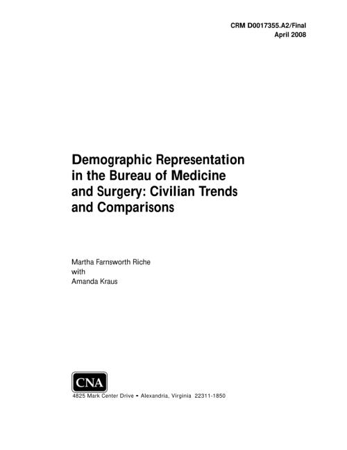 CNA_医学和外科学局的人口代表性：平民趋势和比较.pdf