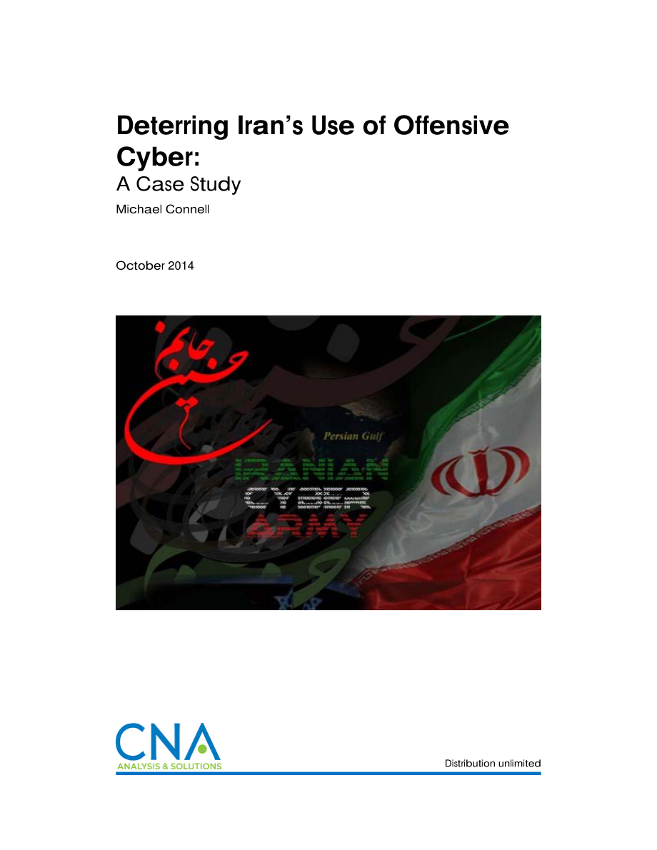 CNA_遏制伊朗使用攻击性网络：一个案例研究.pdf_第1页