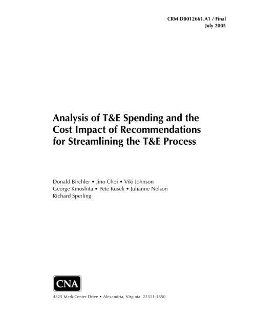 CNA_对T&E开支和简化T&E进程建议的成本影响的分析.pdf