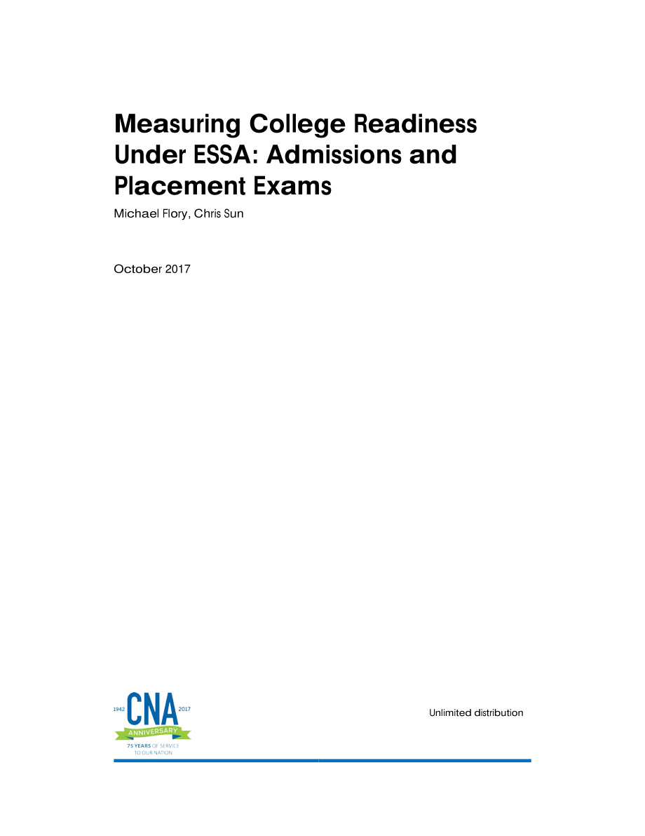 CNA_ESSA时代的大学入学准备：入学和安置考试.pdf_第1页