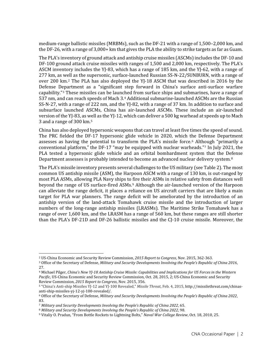 CNA_2023 年 4 月 13 日关于中华人民共和国太空和导弹能力的证词.pdf_第2页