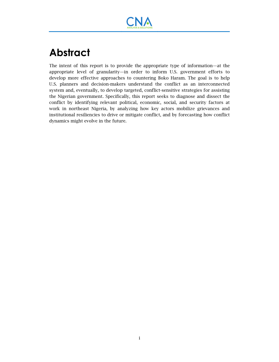 CNA_博科圣地冲突诊断：尼日利亚东北部的不满、动机和机构复原力.pdf_第3页