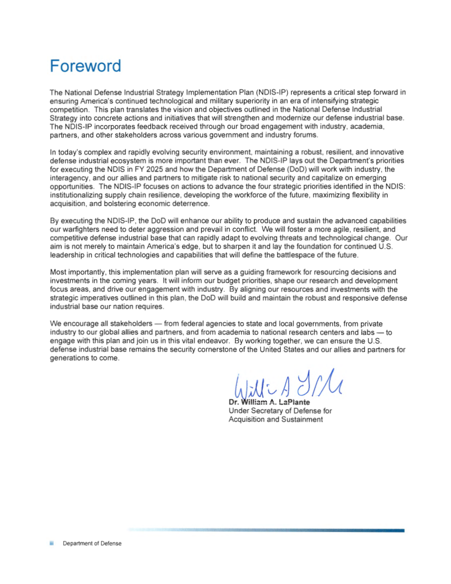 美国国防工业战略实施计划2025（NDIS-IP）_第3页