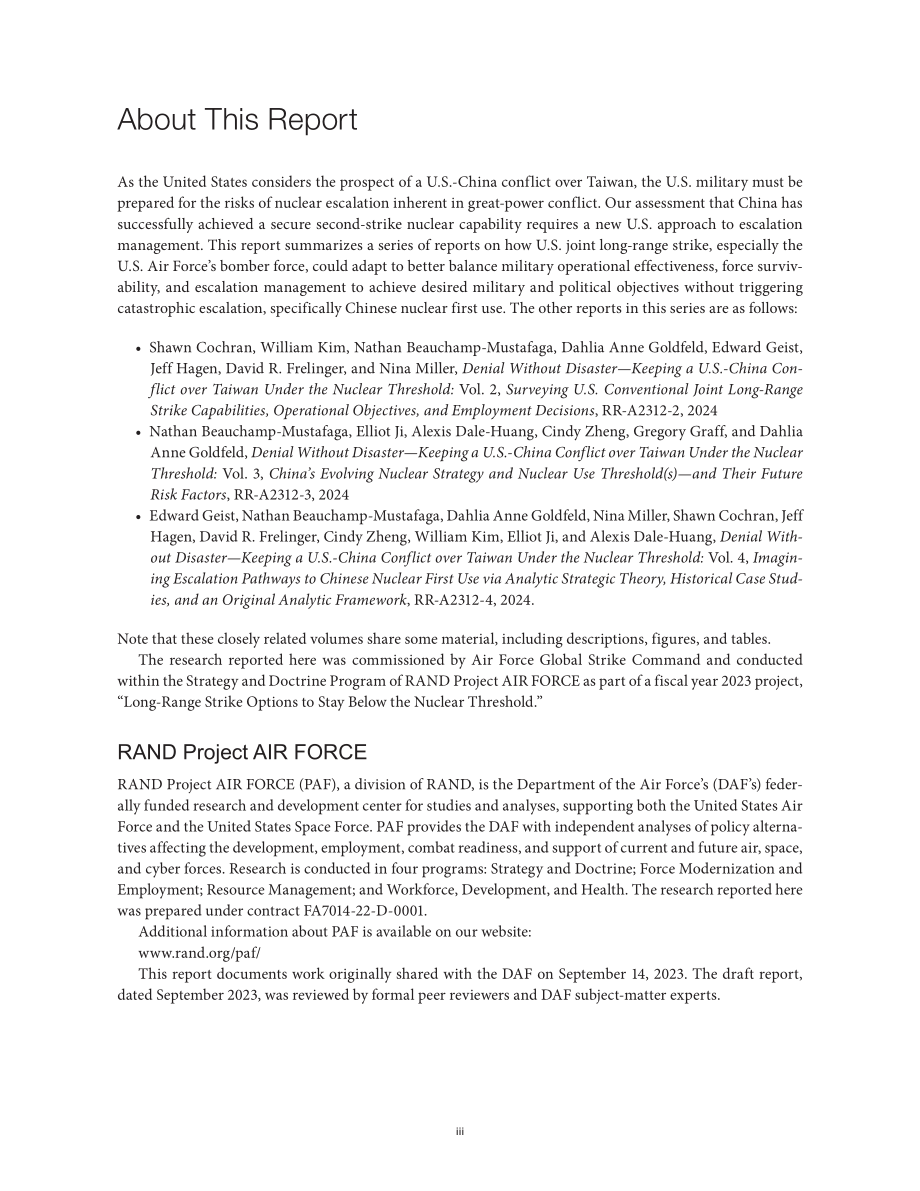 防止灾难：中美台海冲突中的核风险管理新方案——第1卷_第3页