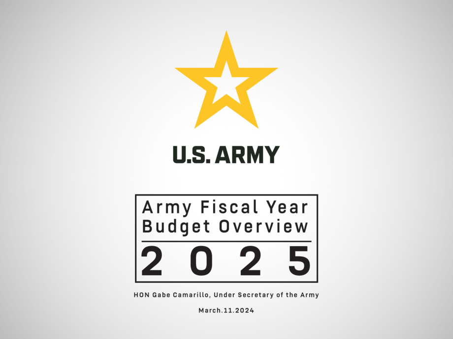 2025美国陆军预算概览_第1页