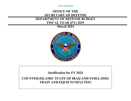 5. 2025年伊斯兰国伊拉克和叙利亚（ISIS）训练和装备基金（CTEF）