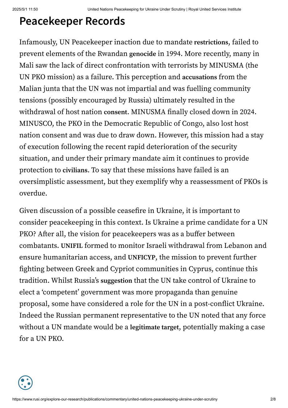 RUSI 联合国对乌克兰的维和行动接受审查_第2页