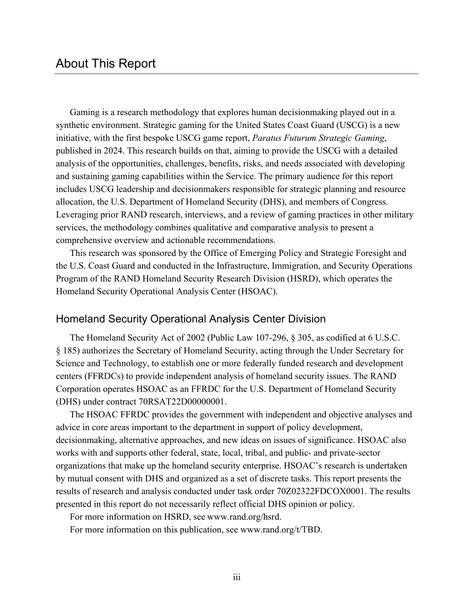 RAND_RRA3019-4 通过战略游戏支持海岸警卫队做好准备_第3页
