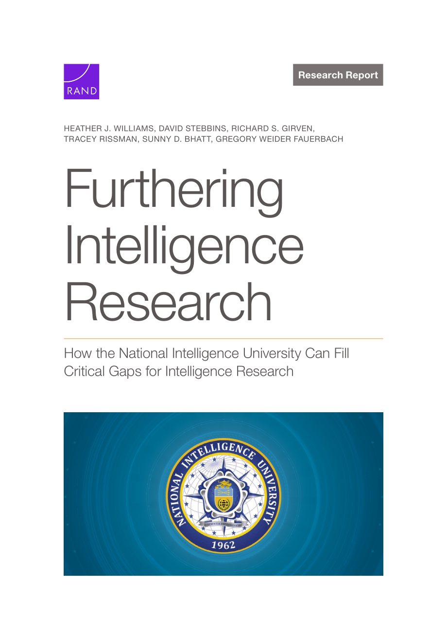 RAND_RRA2172-1 国家情报大学如何填补情报研究的关键空白_第1页