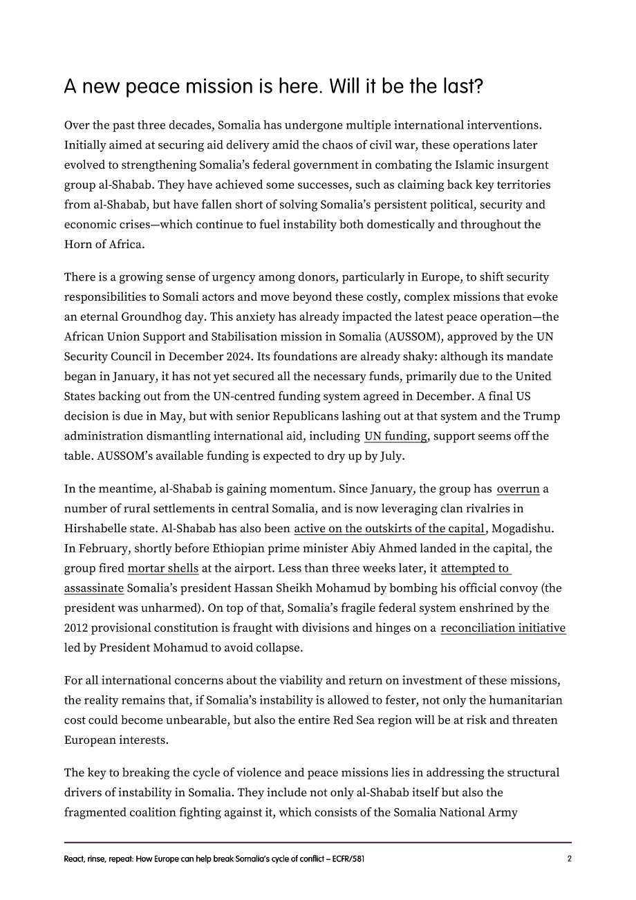 反应、冲洗、重复：欧洲如何帮助打破索马里的冲突循环_第2页