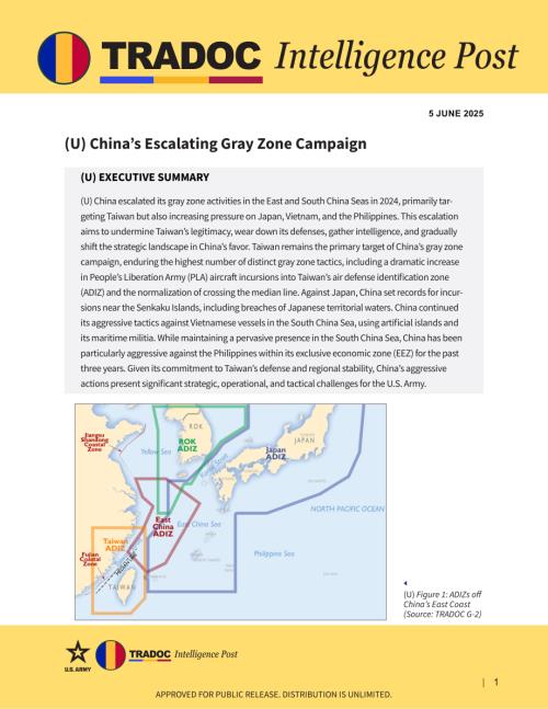TRADOC 中国不断升级的“灰色地带”行动