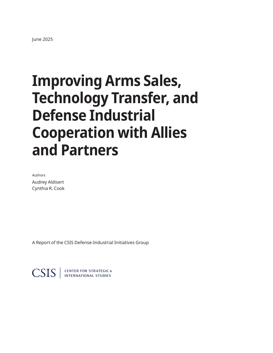 CSIS 与盟友、伙伴加强进行武器销售、技术转让和国防工业合作_第2页