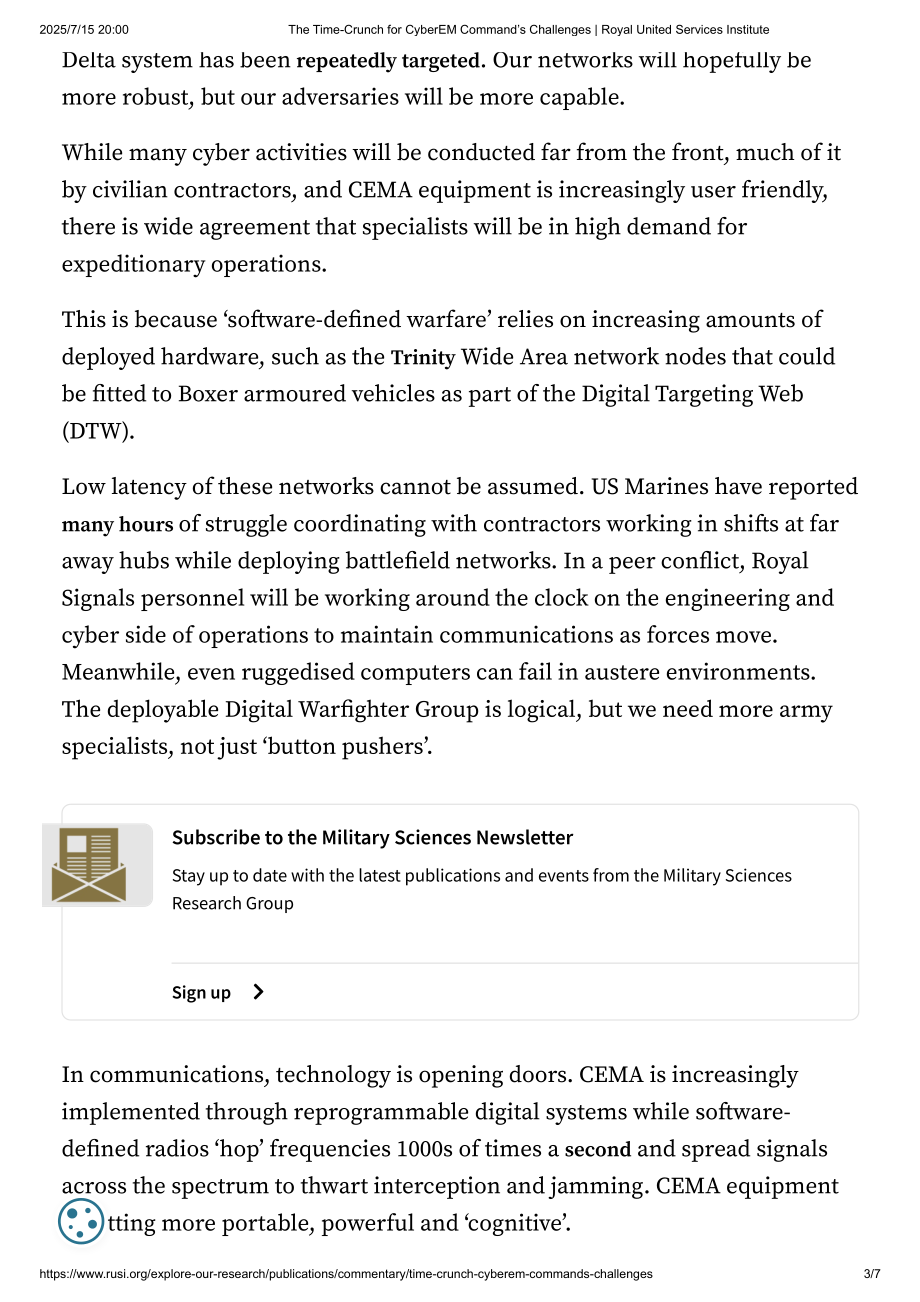 英国“CyberEM网络司令部”面临时间紧迫的挑战【RUSI】_第3页