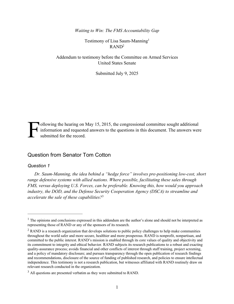 RAND_CTA4055-2 等待胜利：外国军事销售制度（FMS）问责缺口 附录_第3页