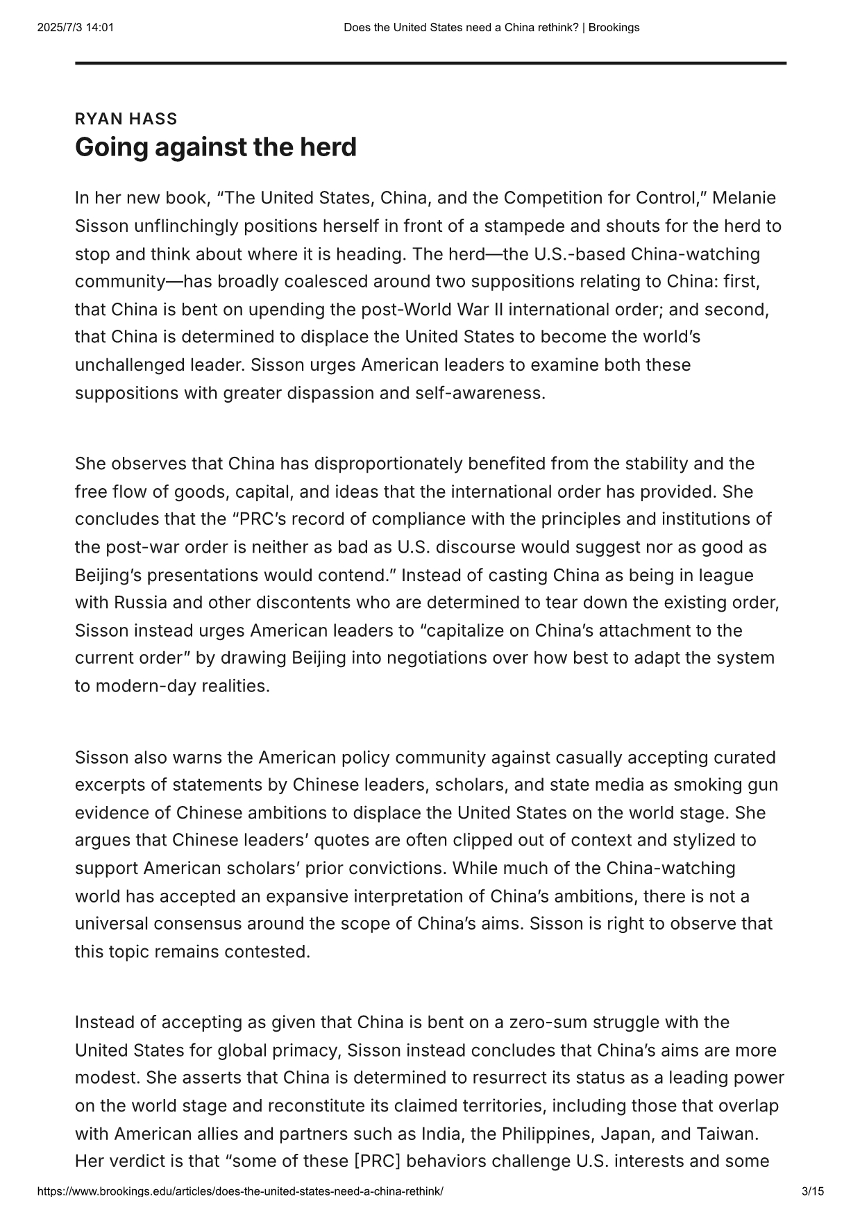 Brookings 美国需要重新审视中国吗？.pdf_第3页