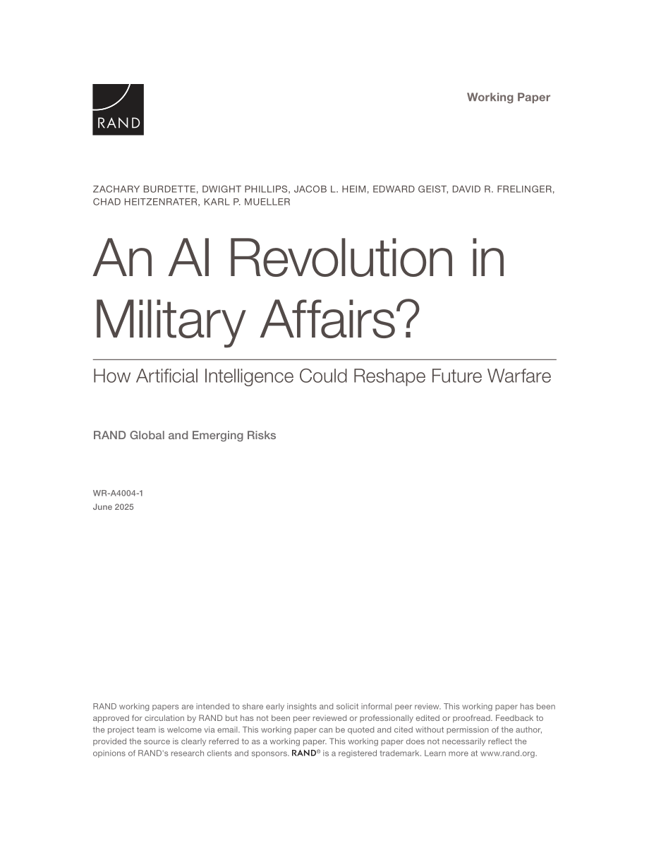 RAND_WRA4004-1 军事中的人工智能革命.pdf_第1页