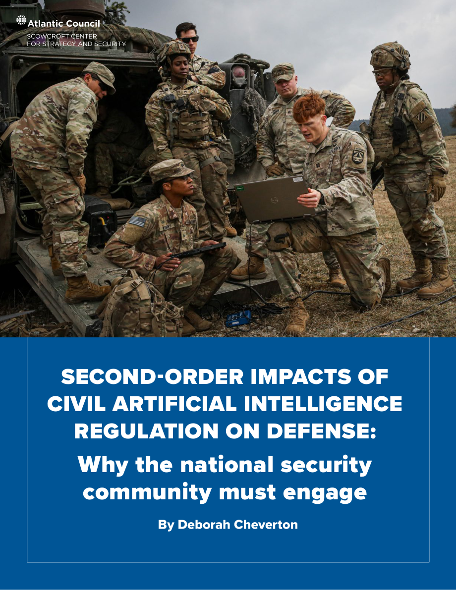 Atlantic Council 民用人工智能监管对国防的二次影响：国家安全社区为何必须参与.pdf_第1页