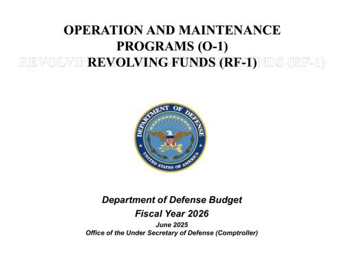 2026财年 美国国防预算 作战与维护项目(O-1)周转基金(RF-1)