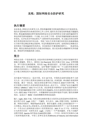 龙尾：国际网络安全防护研究 中文机翻